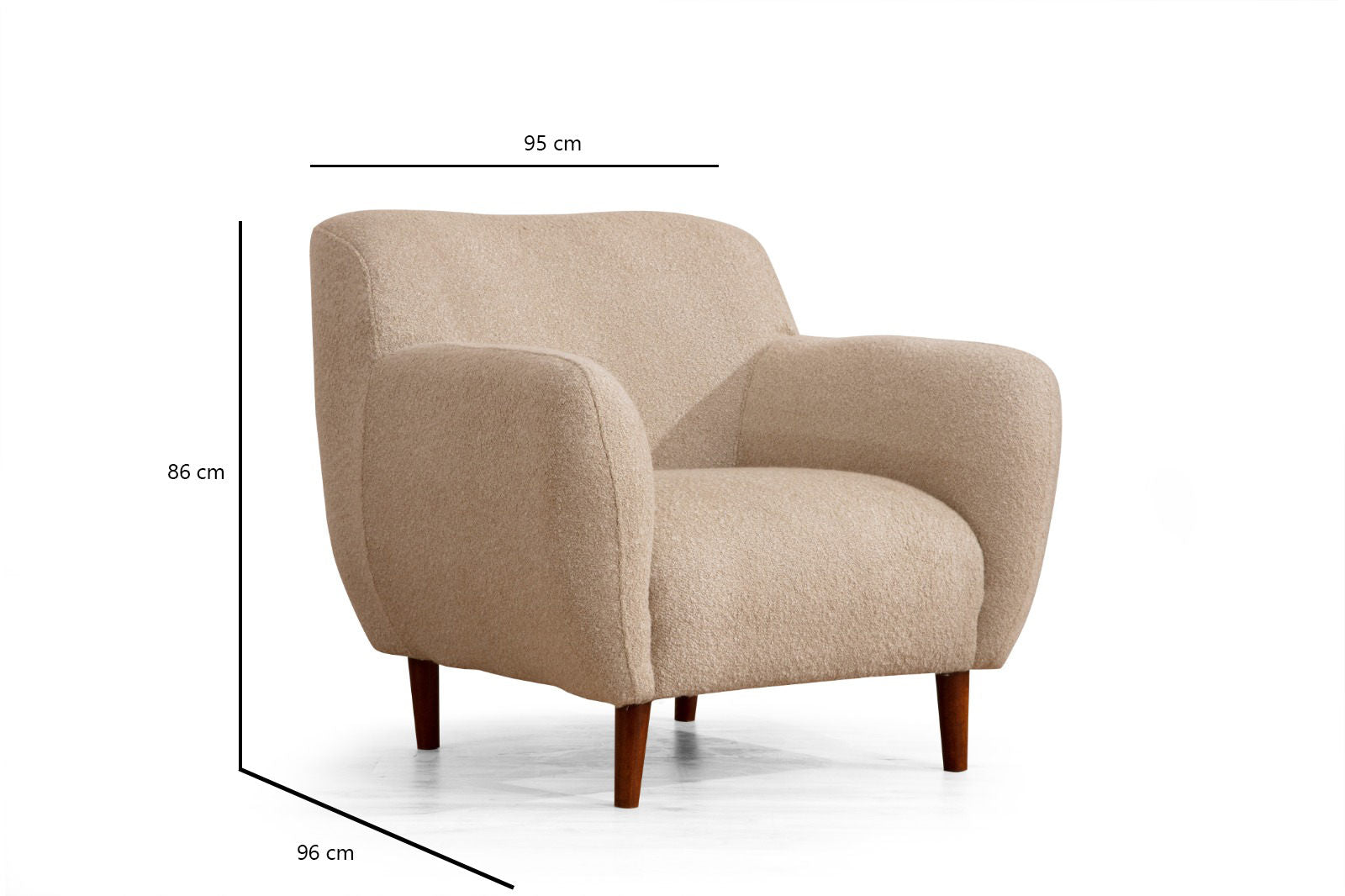 Poltrona "Napoli" – Design Moderno – Cappuccino