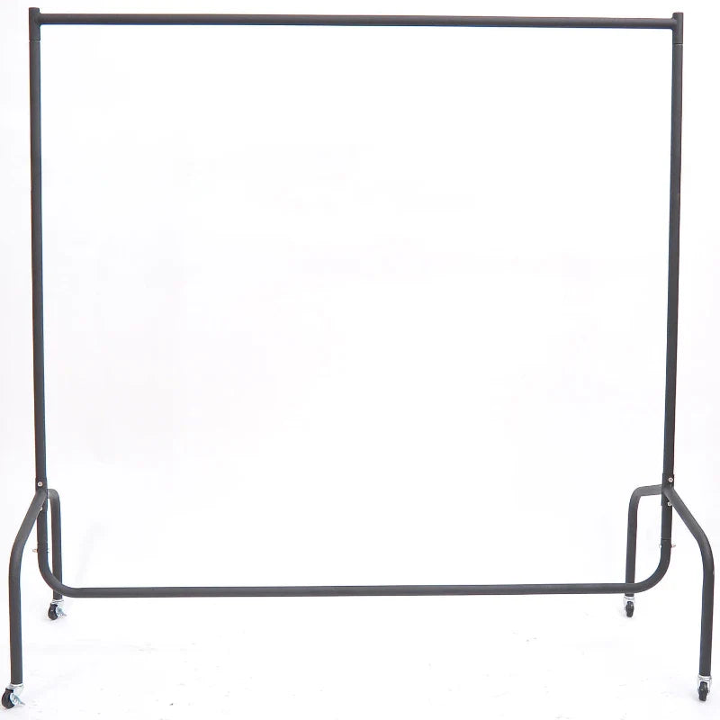 Charriot com Rodas 150x60x170 cm Organizador de Roupas com Rodas para Dormitório Entrada Corredor Preto