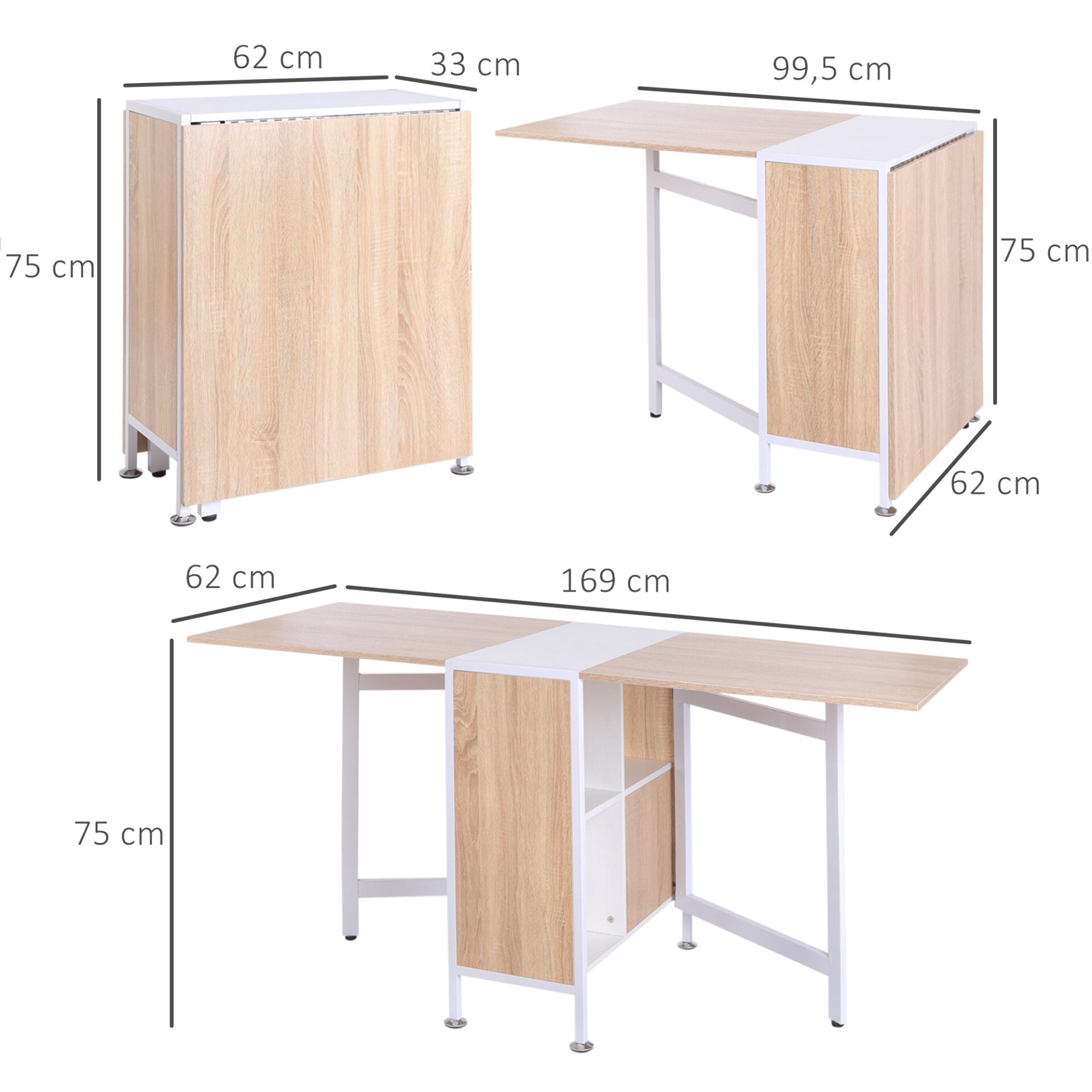 Mesa de Jantar Robie Dobrável - Design Minimalista - Leva-Me Contigo - Móveis & Decoração