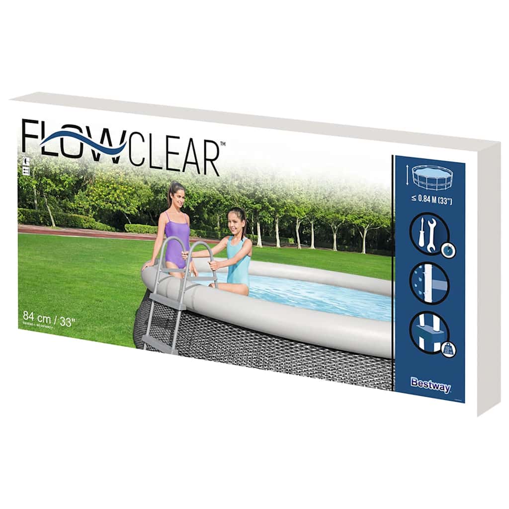 Escada para piscinas com 2 degraus Flowclear 84 cm