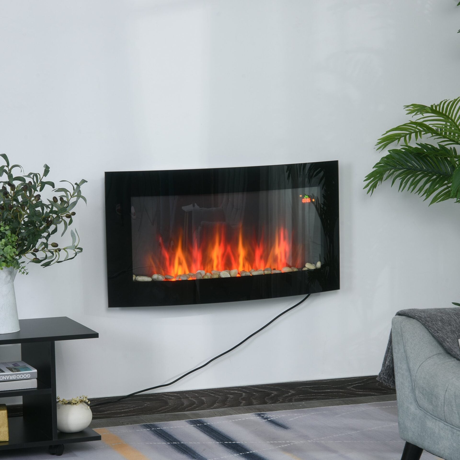 Lareira Elétrica Suspensa e Chama Decorativa - Design Moderno - Leva-Me Contigo - Móveis & Decoração