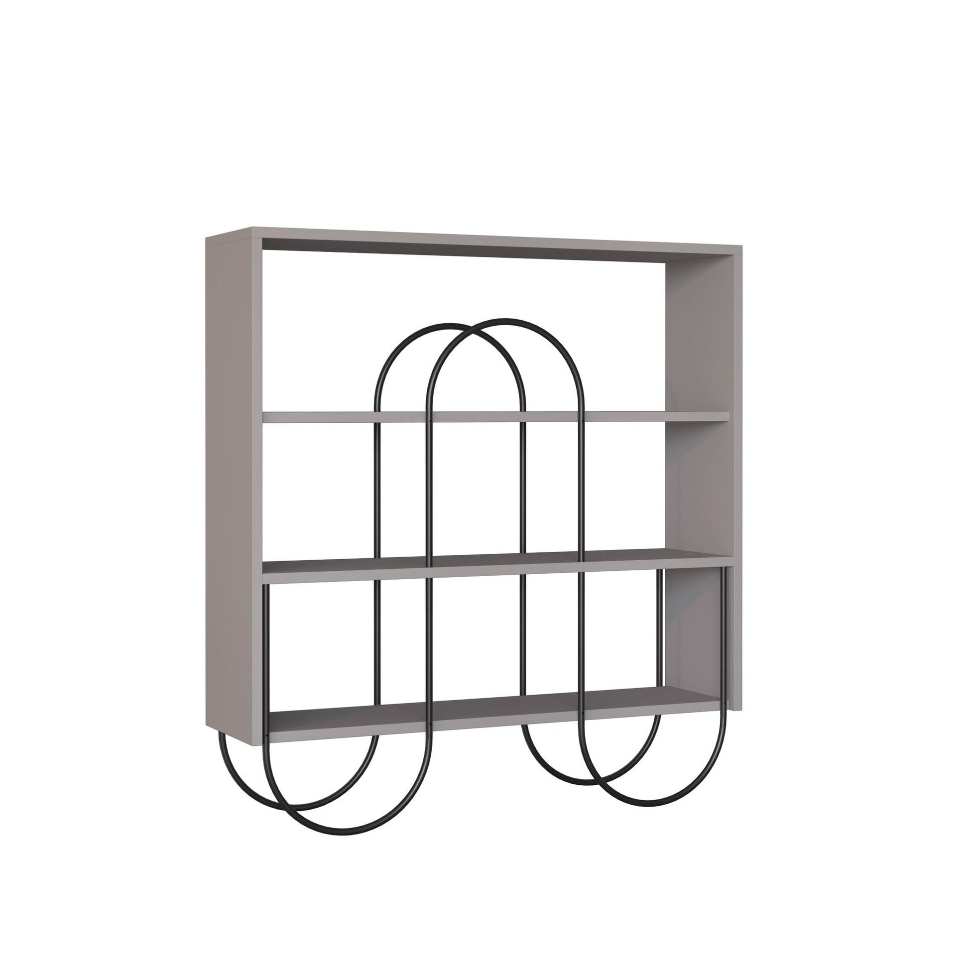 Estante "Norfolk" – 96x99x25,5 cm – Moka Claro - Design Moderno