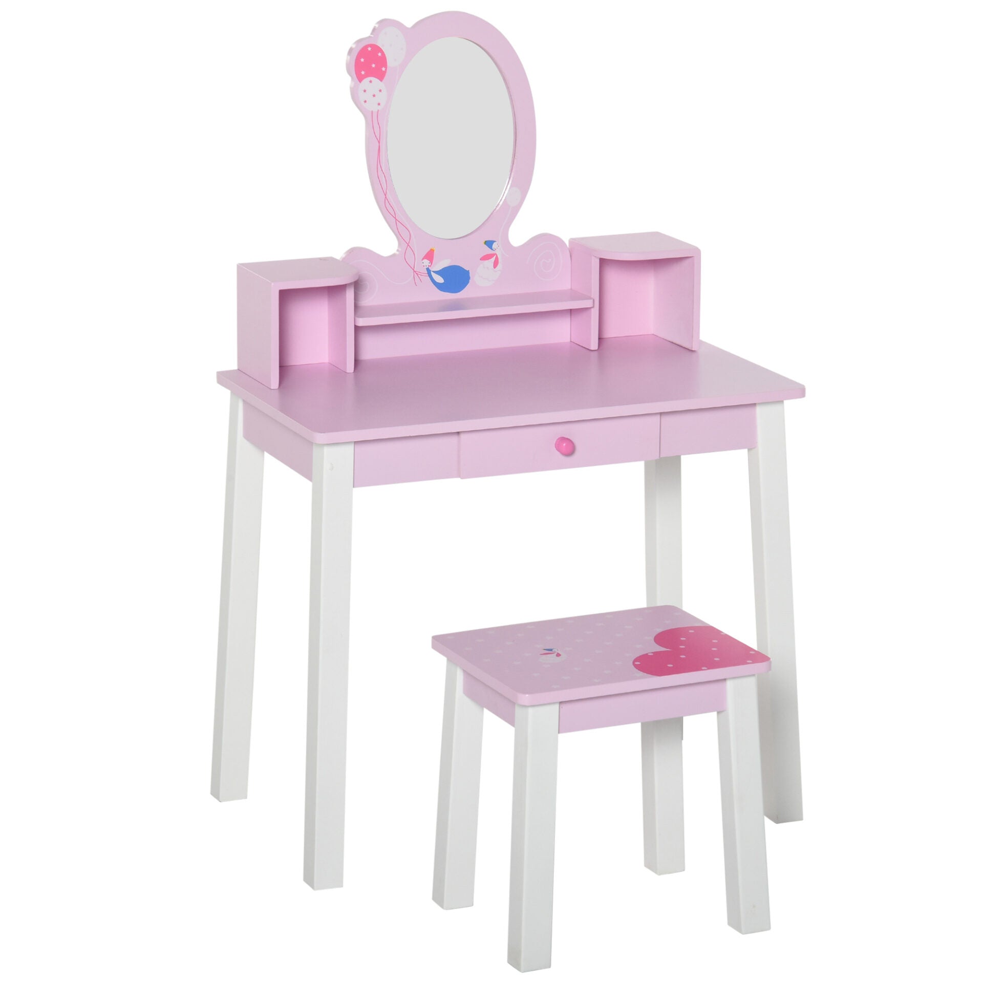 Toucador Infantil Rapunzel com Banquinho - Design Moderno - Leva-Me Contigo - Móveis & Decoração