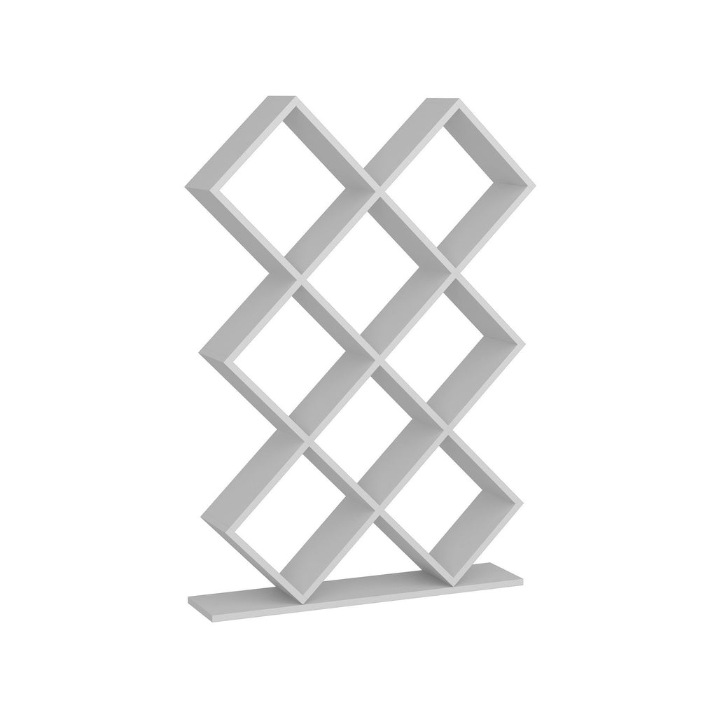 Estante Kumsal – Branco – 90x19,5x129 cm – Design Escandinavo Moderno