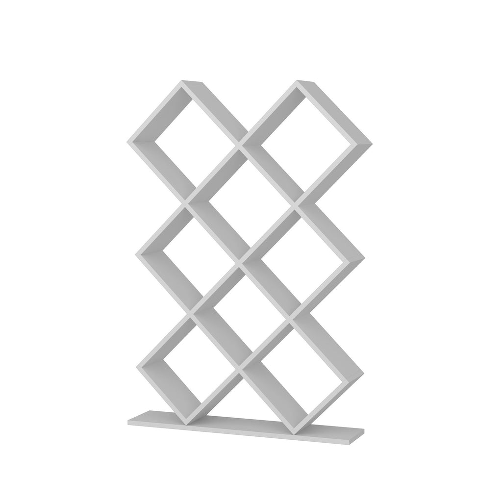 Estante Kumsal – Branco – 90x19,5x129 cm – Design Escandinavo Moderno