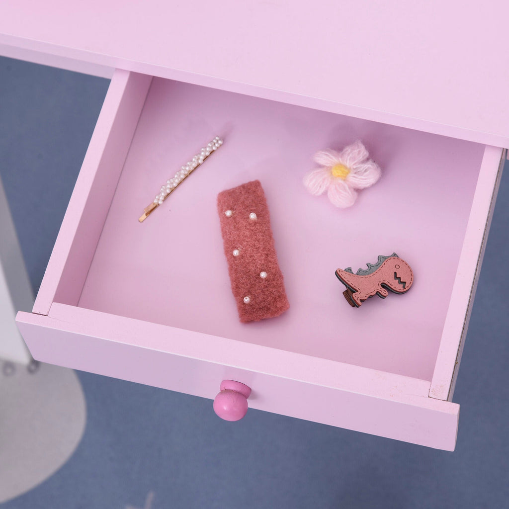 Toucador Infantil Rapunzel com Banquinho - Design Moderno - Leva-Me Contigo - Móveis & Decoração