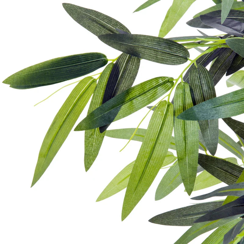 Bambú Artificial 180cm com Ramos Realistas Planta Sintética Decorativa com Vaso para Sala de Estar Escritório Ø20x180cm Verde