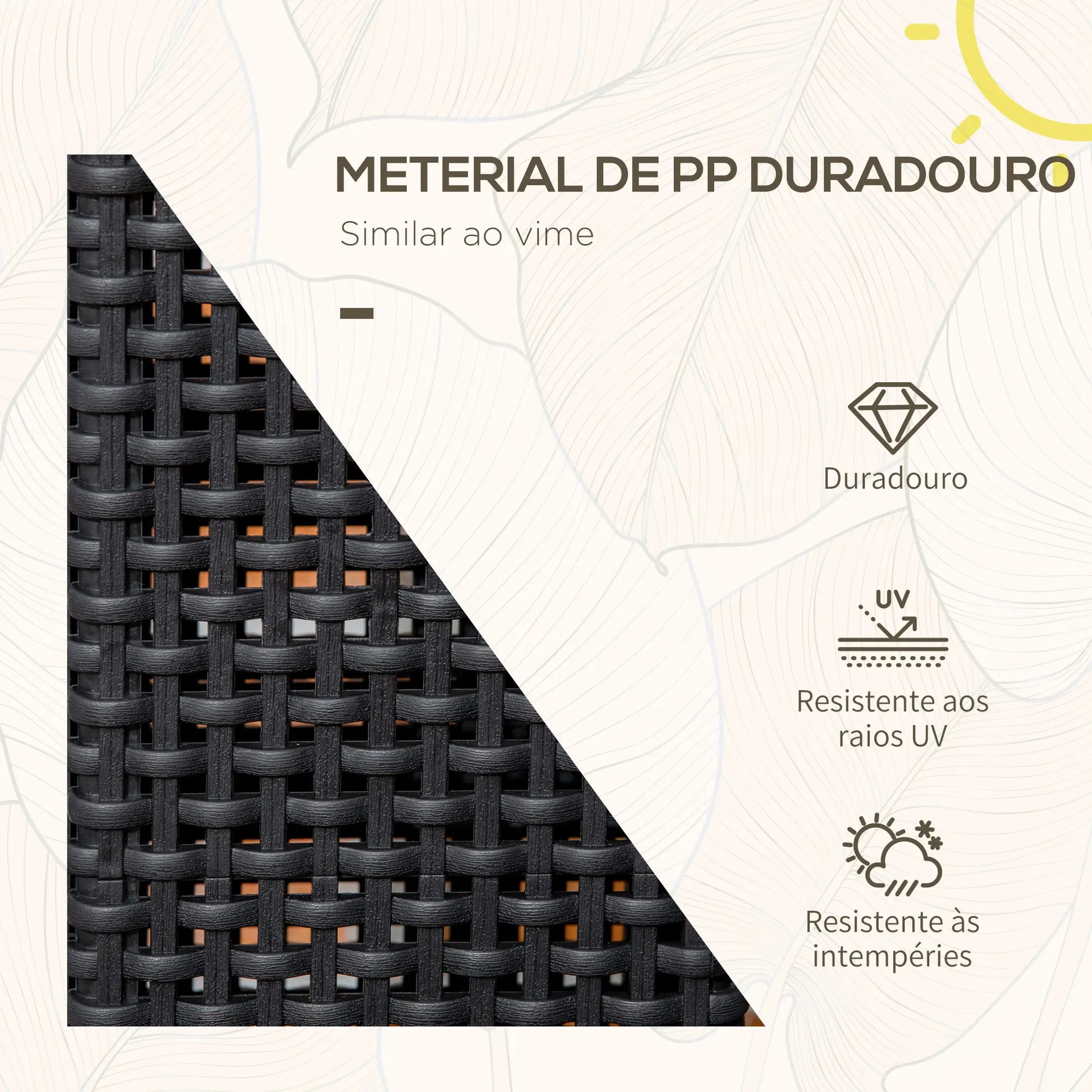 Candeeiro Solar de Jardim – 15,5x15,5x47 cm – Preto – Luz LED Quente com Ligar/Desligar Automático – IP44