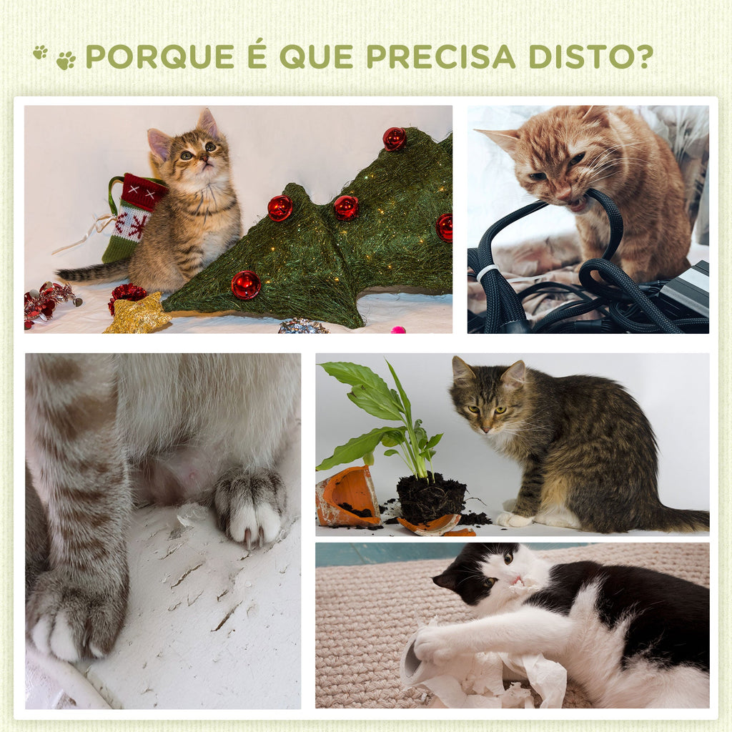 PawHut Arranhador para Gatos Pequeno com 52 cm Torre para Gatos Centro de Atividades para Gatos com Cama Poste de Sisal e Bola Suspensa 43x39x52 cm Multicor