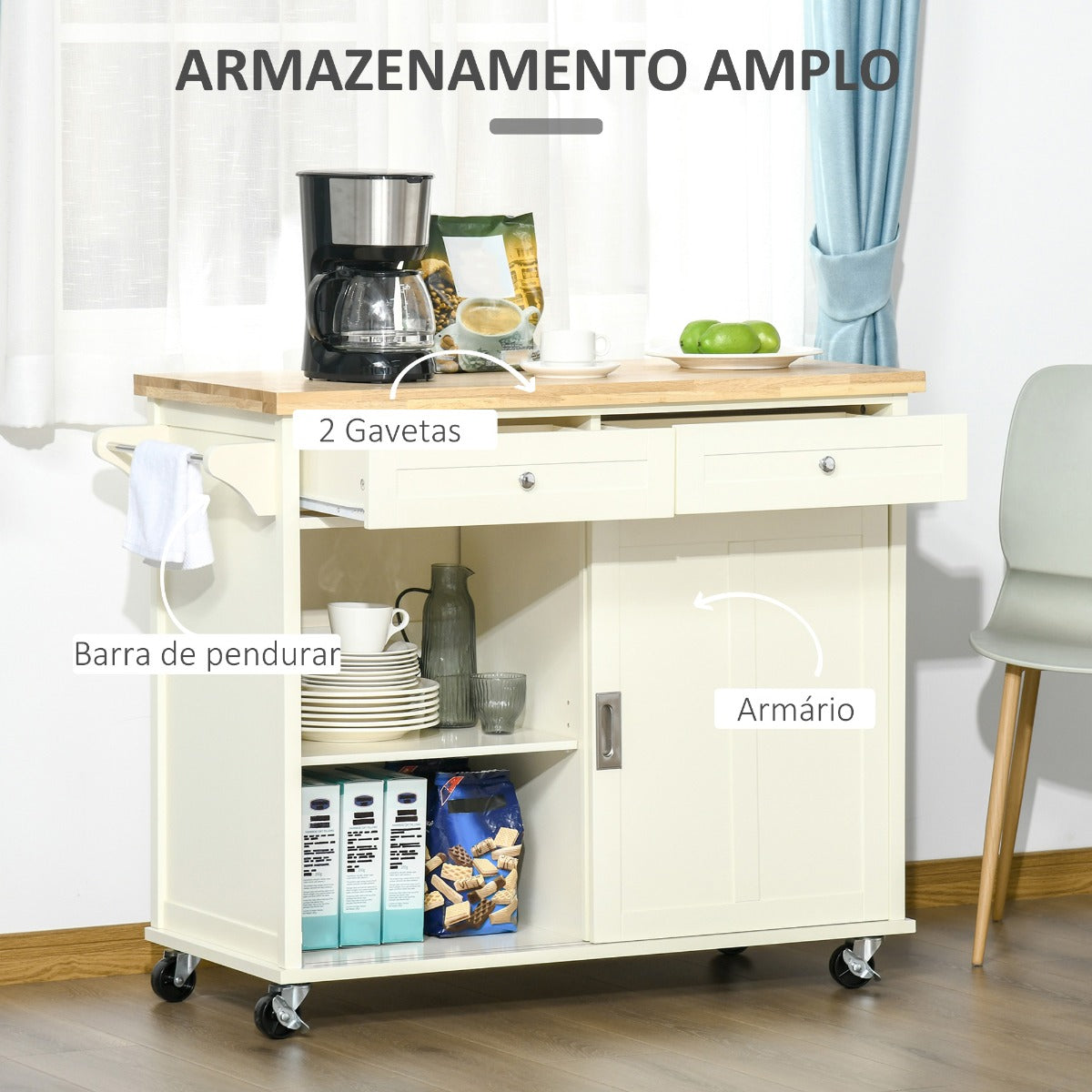 Ilha Bennit - Design Nórdico - Leva-Me Contigo - Móveis & Decoração