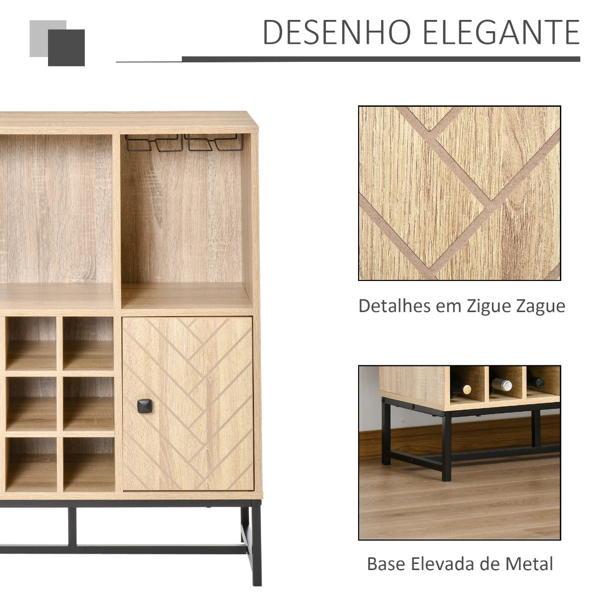 Móvel Perla com Garrafeira - Design Natura - Leva-Me Contigo - Móveis & Decoração
