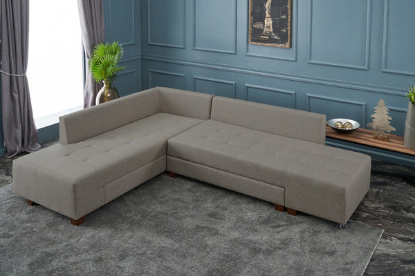 Sofá-Cama Chaise Longue Manama – Cinzento (280 x 206 cm) | Conforto, Estilo e Versatilidade