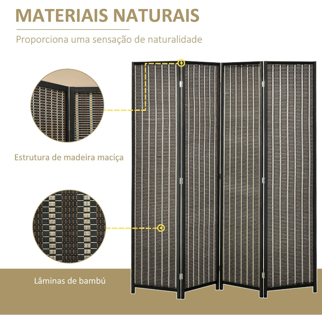 Biombo de 4 Panéis Dobrável - Design Japonês - Leva-Me Contigo - Móveis & Decoração