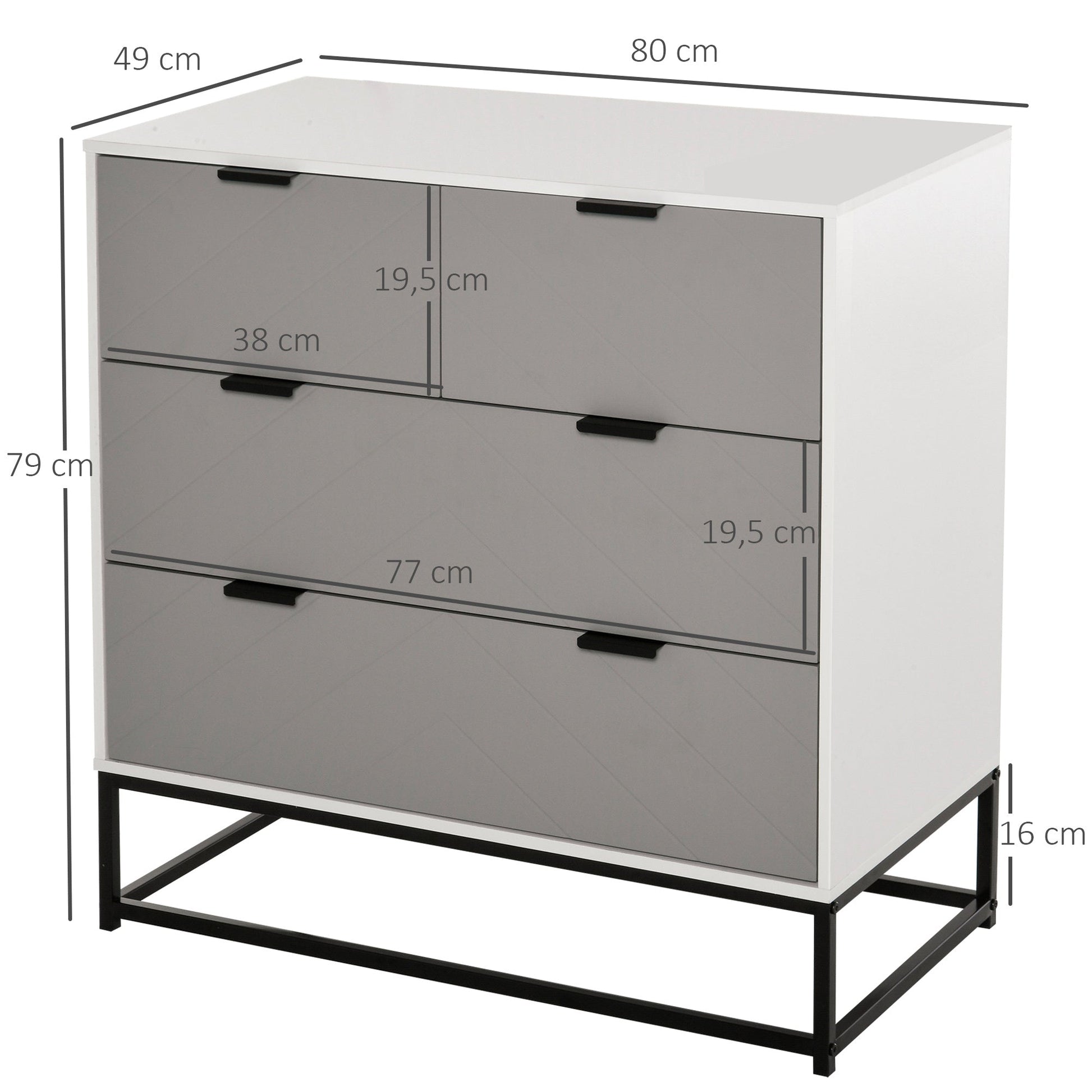 Cómoda com 4 gavetas - Design Retro - Leva-Me Contigo - Móveis & Decoração