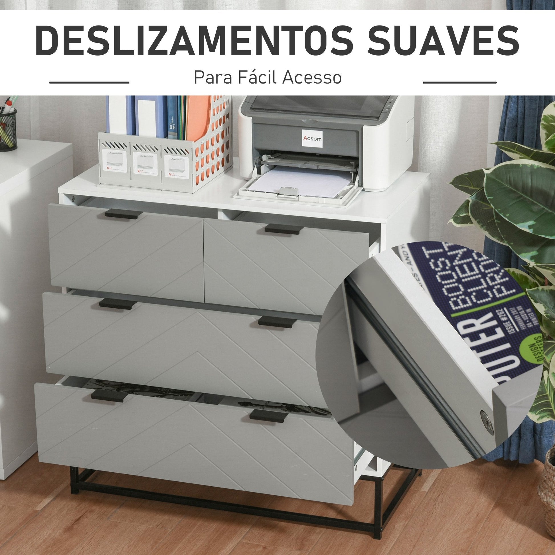 Cómoda com 4 gavetas - Design Retro - Leva-Me Contigo - Móveis & Decoração