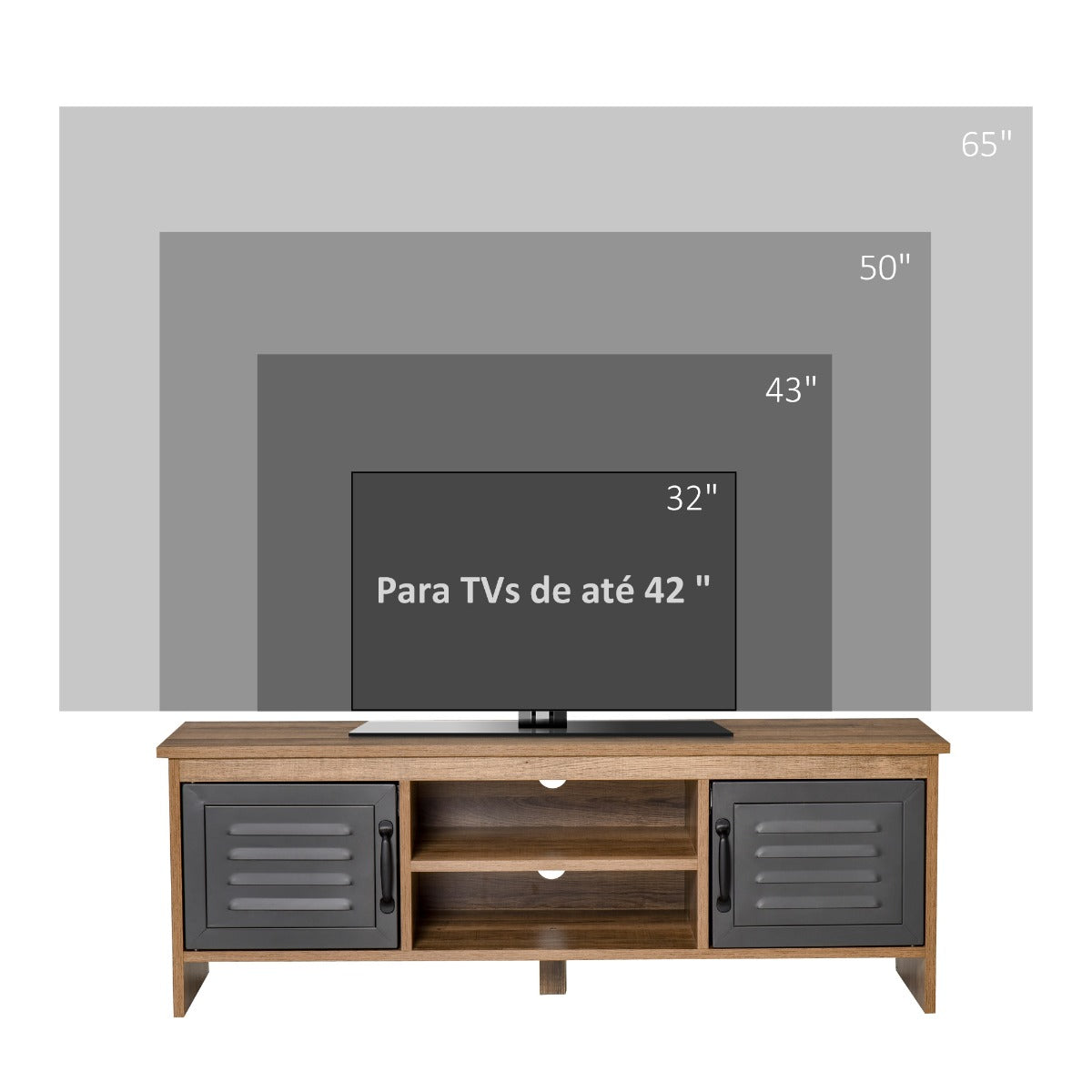Móvel de TV Indus - 109cm - Design Industrial - Leva-Me Contigo - Móveis & Decoração