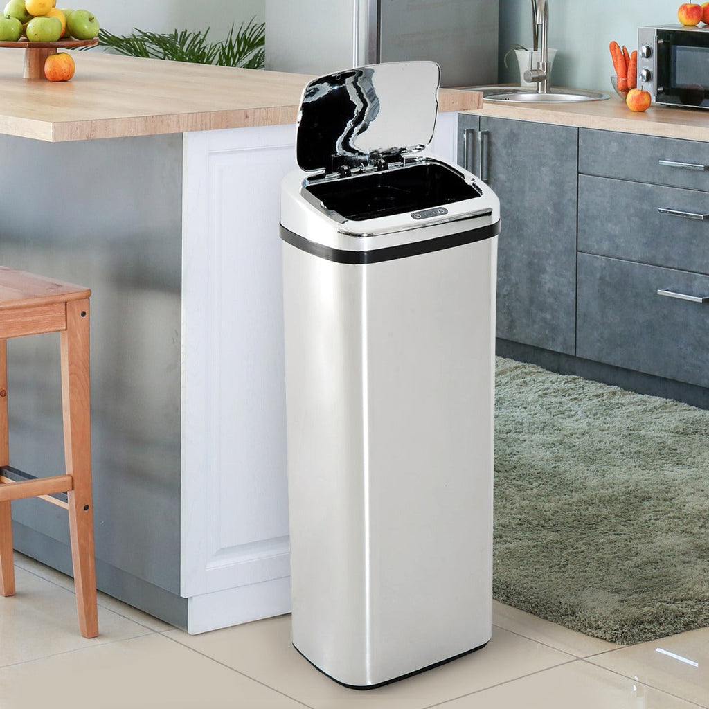 Caixote em Inox de 50L com Abertura Automática - Leva-Me Contigo - Móveis & Decoração