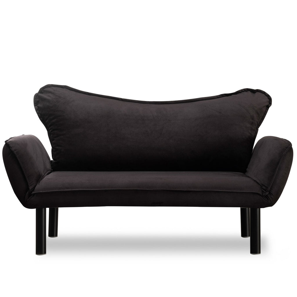 Sofá Cama "Chatto" – Preto – 180x65x70 cm – Design Moderno