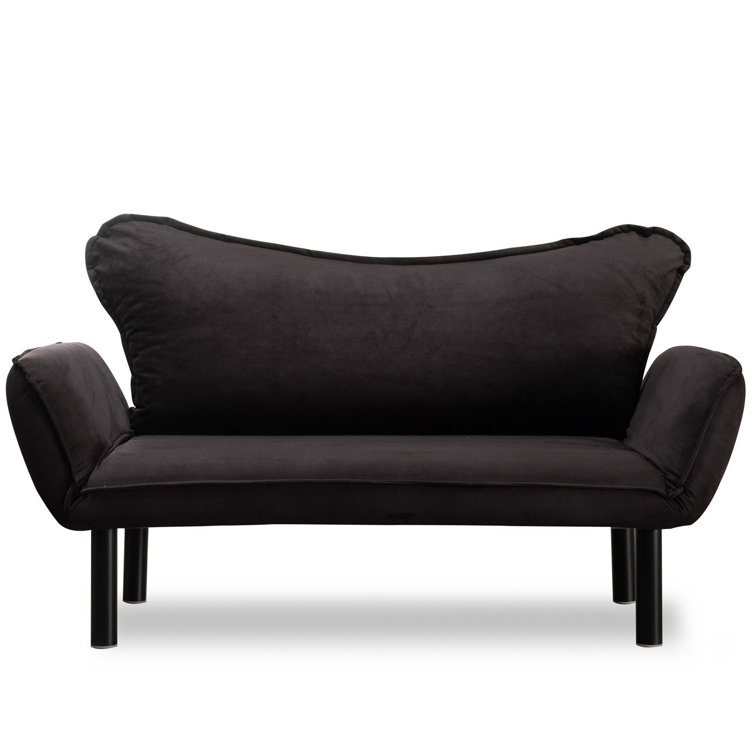 Sofá Cama "Chatto" – Preto – 180x65x70 cm – Design Moderno