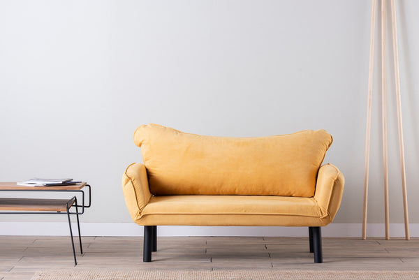Sofá Cama "Chatto" – Amarelo Mostarda  – 180x65x70 cm – Design Moderno