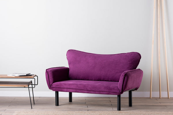 Sofá Cama "Chatto" – Roxo  – 180x65x70 cm – Design Moderno