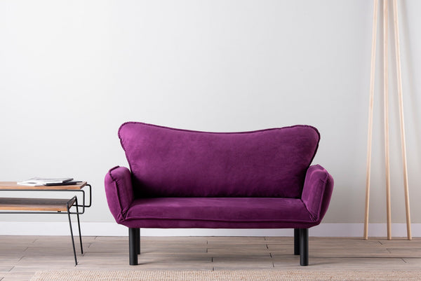 Sofá Cama "Chatto" – Roxo  – 180x65x70 cm – Design Moderno