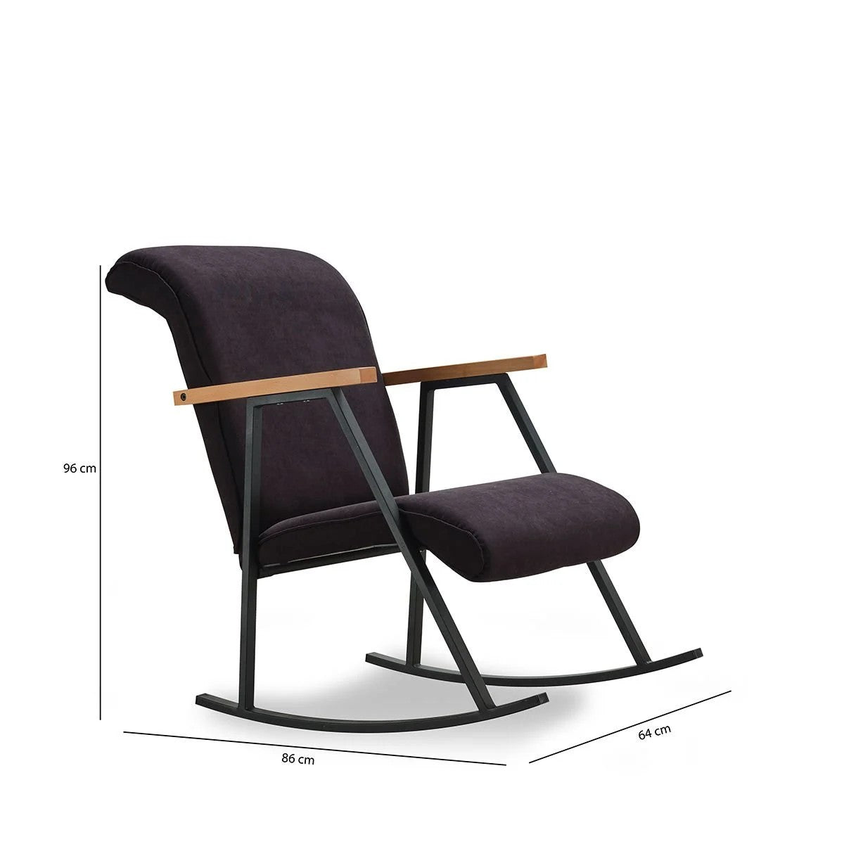 Poltrona de Baloiço "Yoka" – Preto – Design Moderno