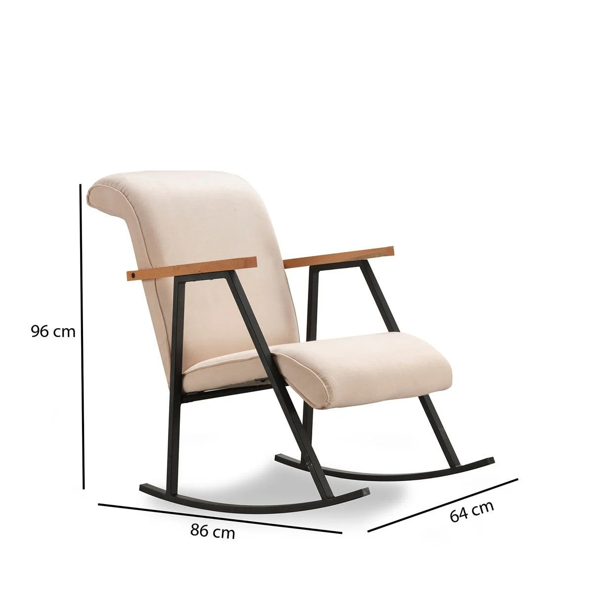 Poltrona de Baloiço "Yoka" – Creme – Design Moderno