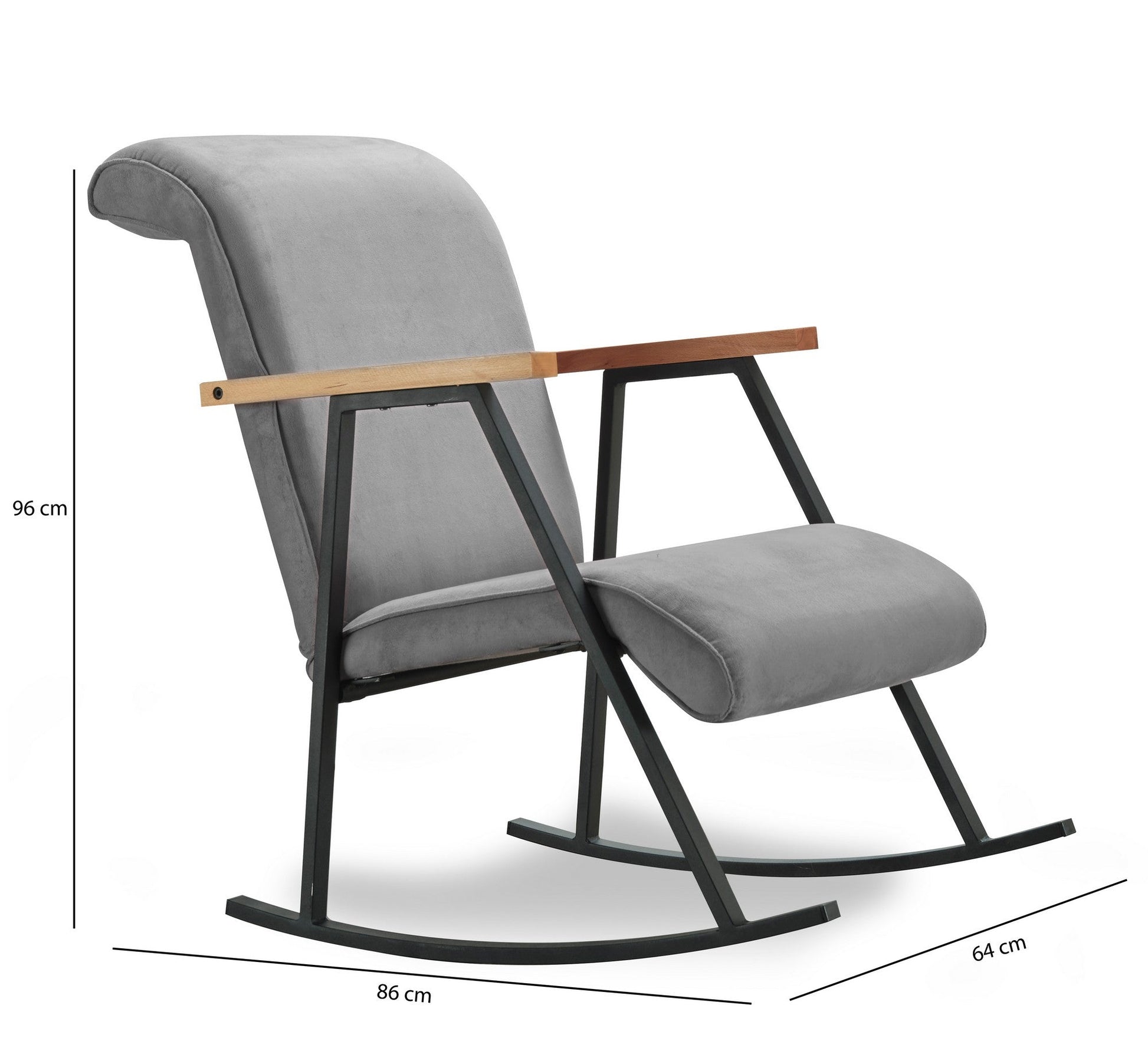 Poltrona de Baloiço "Yoka" – Cinzento – Design Moderno