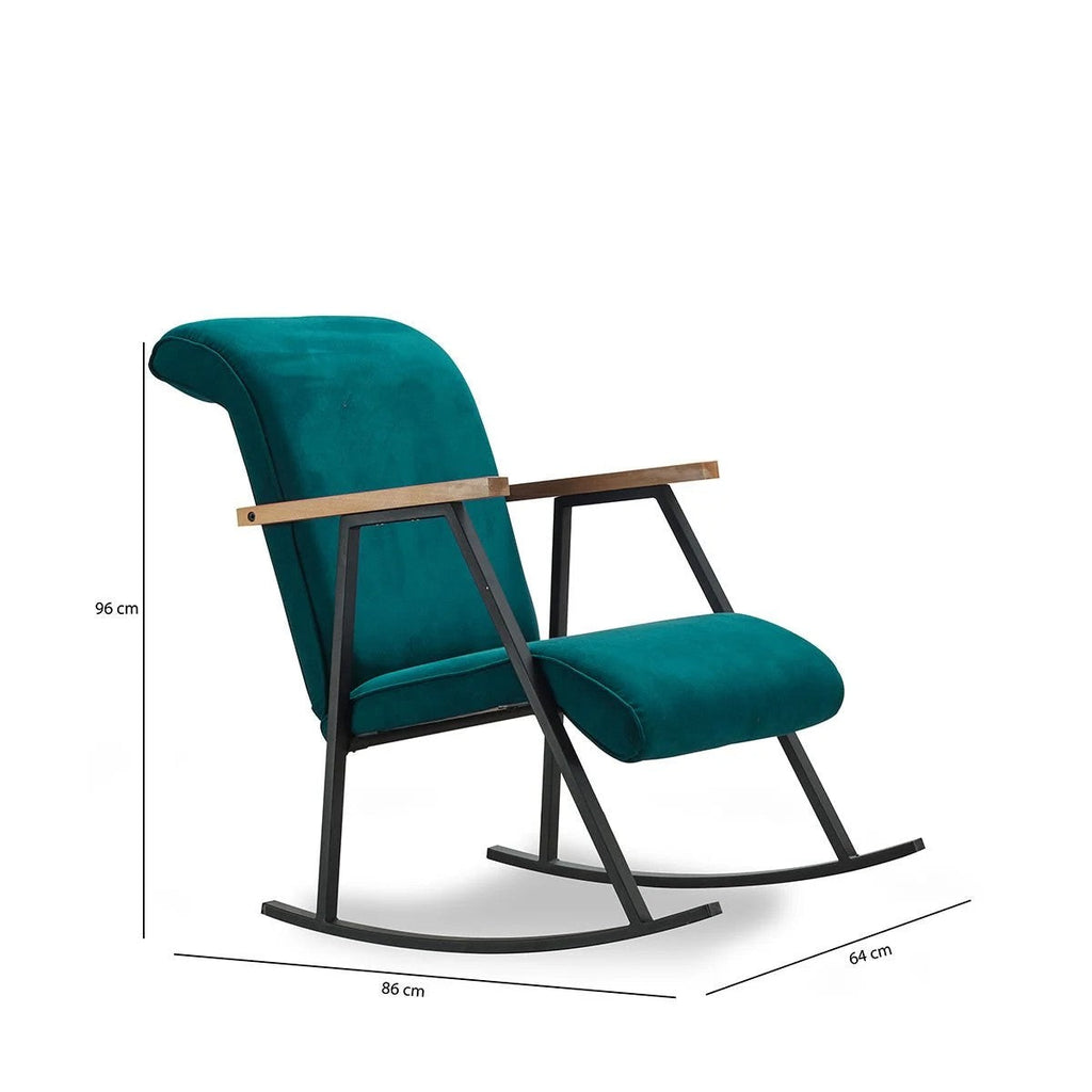 Poltrona de Baloiço "Yoka" – Azul Petróleo – Design Moderno