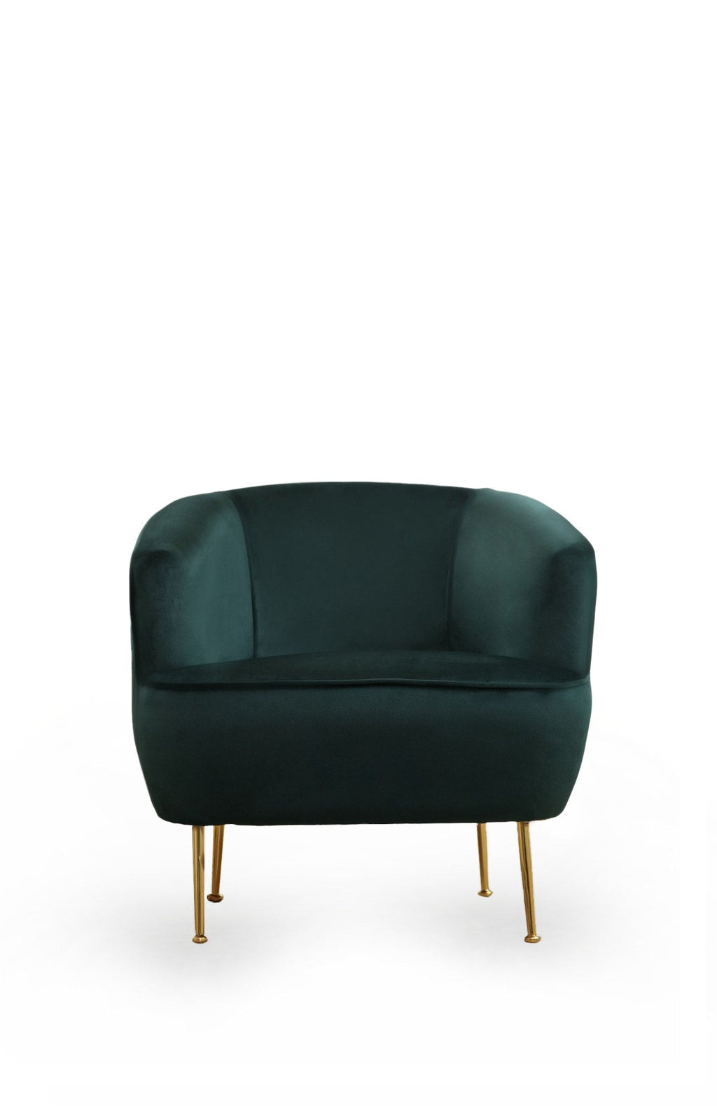 Poltrona "Piccoli" – 83x72x75 cm – Cor Verde e Dourado - Design Moderno e Glamouroso