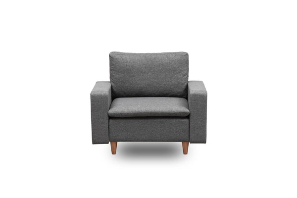 Poltrona Pafu Lungo — Cinzento Escuro - 105x52x75 cm - Design Moderno