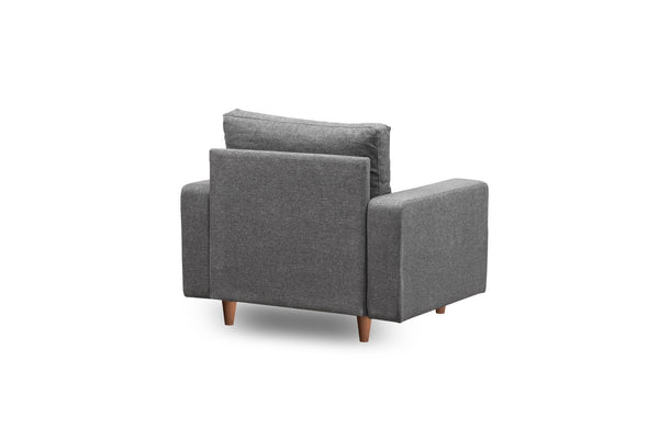 Poltrona Pafu Lungo — Cinzento Escuro - 105x52x75 cm - Design Moderno