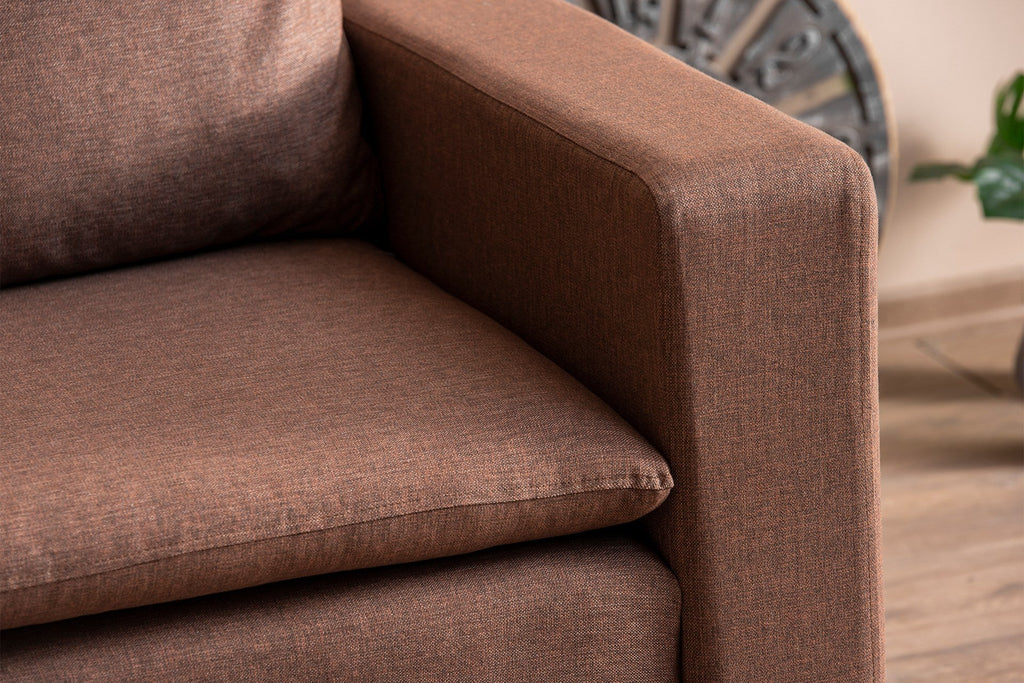 Poltrona Pafu Lungo — Castanho - 105x52x75 cm - Design Moderno