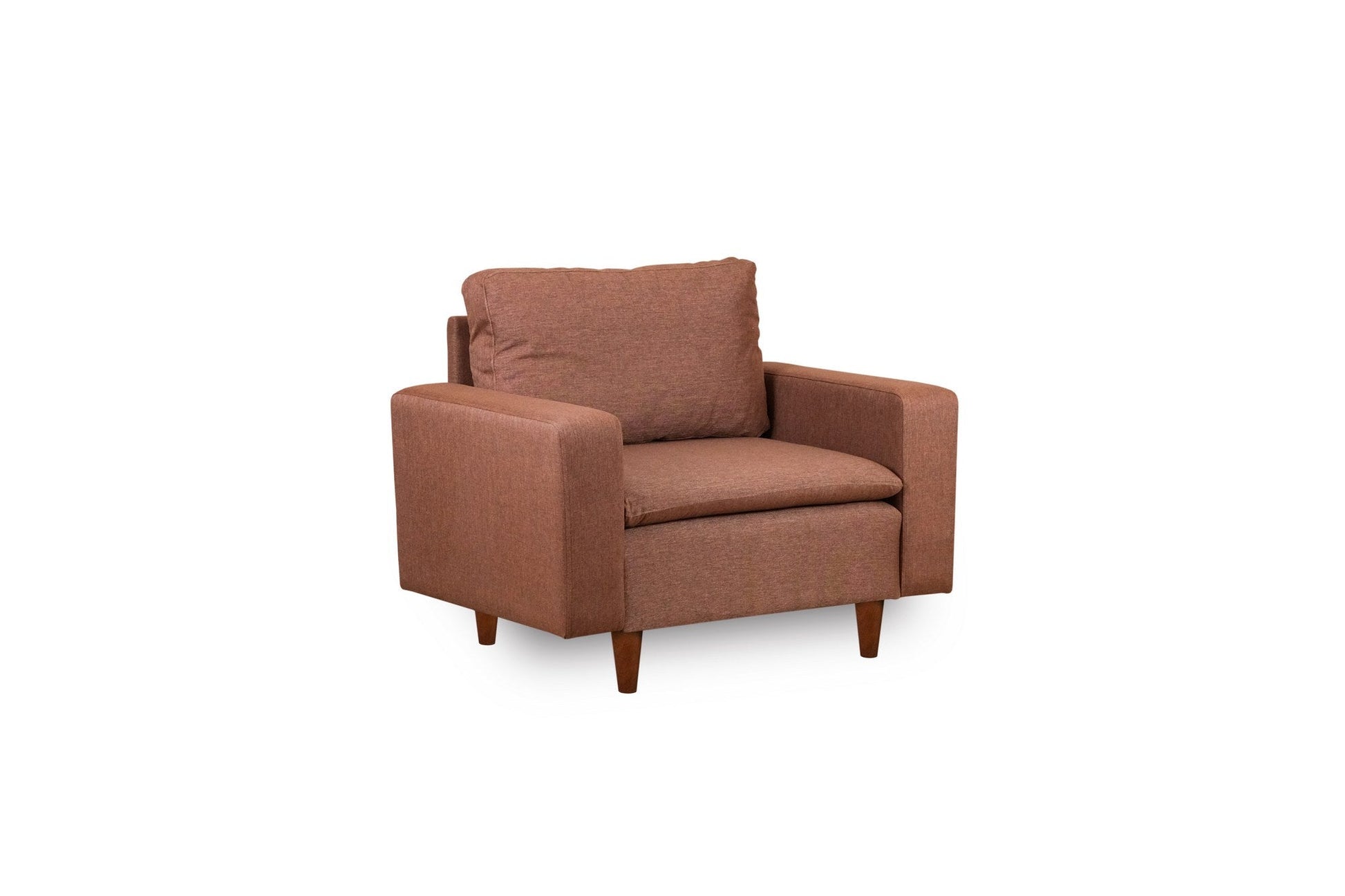 Poltrona Pafu Lungo — Castanho - 105x52x75 cm - Design Moderno