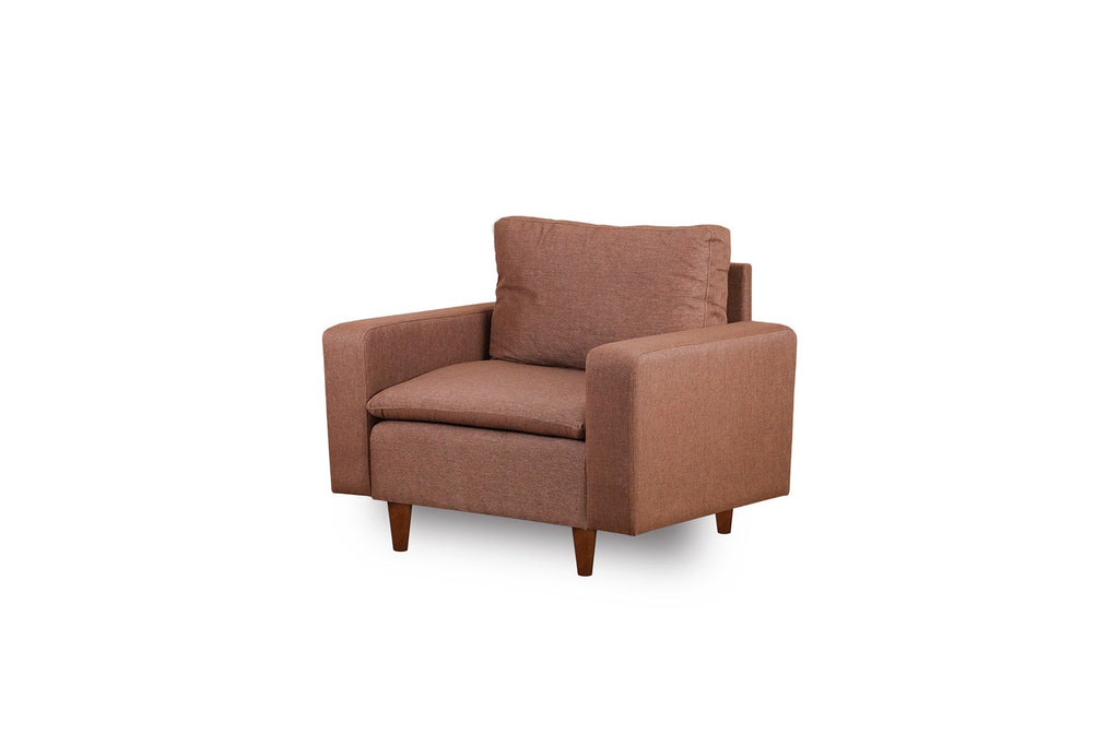 Poltrona Pafu Lungo — Castanho - 105x52x75 cm - Design Moderno
