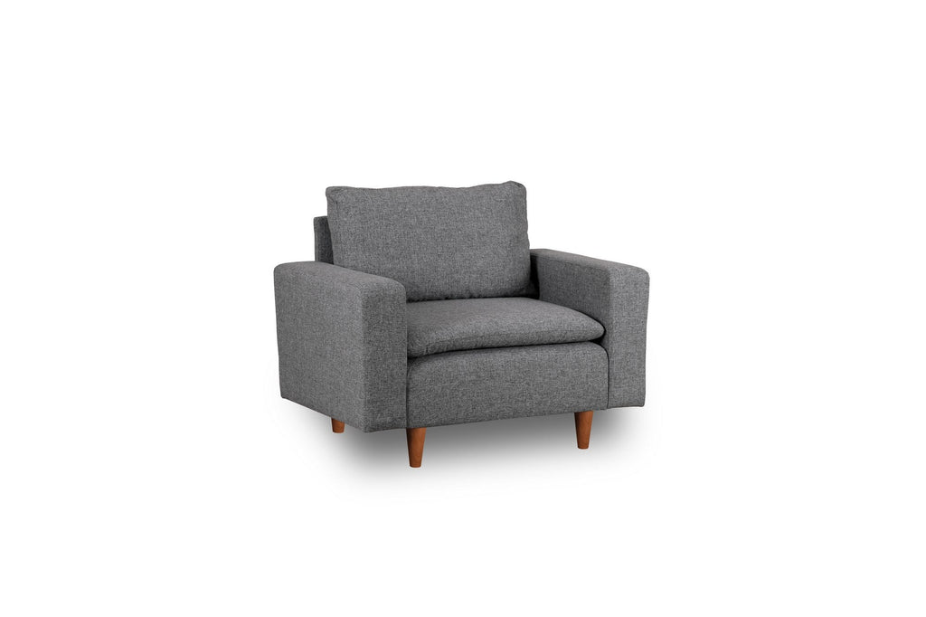 Poltrona Pafu Lungo — Cinzento - 105x52x75 cm - Design Moderno