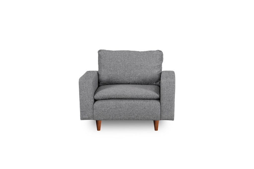 Poltrona Pafu Lungo — Cinzento - 105x52x75 cm - Design Moderno
