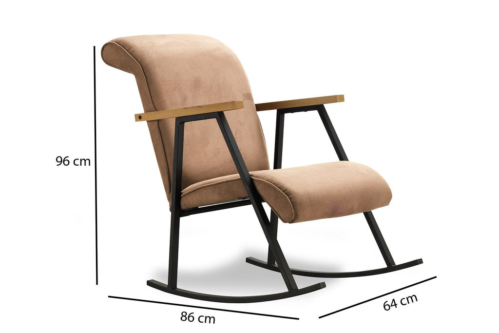 Poltrona de Baloiço "Yoka" – Camel – Design Moderno
