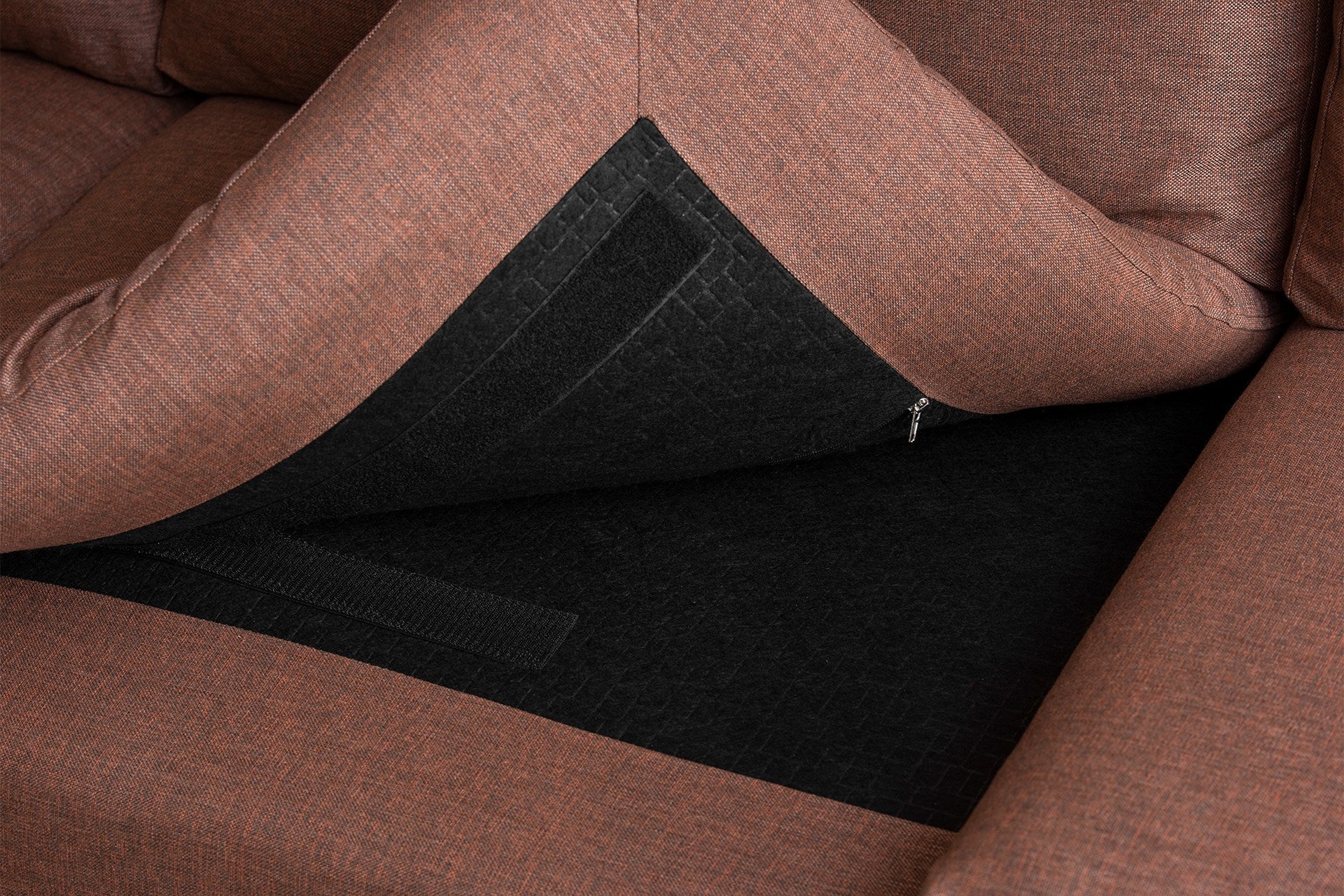 Sofá de 3 Lugares Chaise Longue "Pafu Lungo" - 255x154x46 cm - Castanho Claro - Design Nórdico