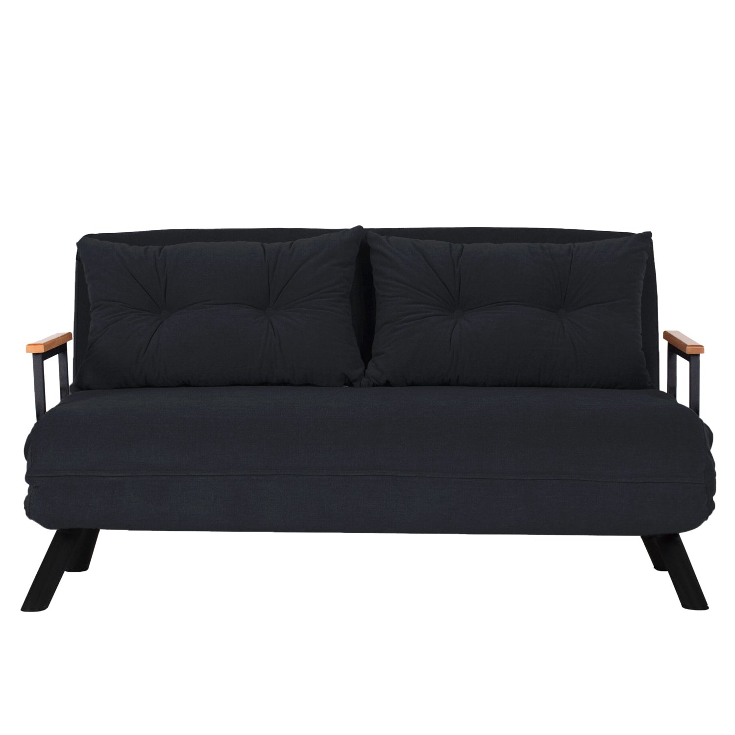 Sofá Cama "Versa" – Preto – 175x133 cm – Design Moderno e Versátil