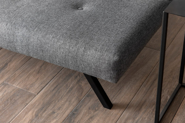 Sofá-Cama Zola de 3 Lugares com Estrutura Metálica – 180x102 cm – Cinzento Claro - Design Moderno
