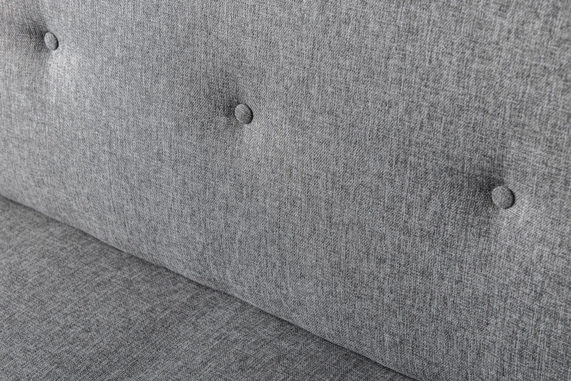 Sofá-Cama Zola de 3 Lugares com Estrutura Metálica – 180x102 cm – Cinzento Claro - Design Moderno