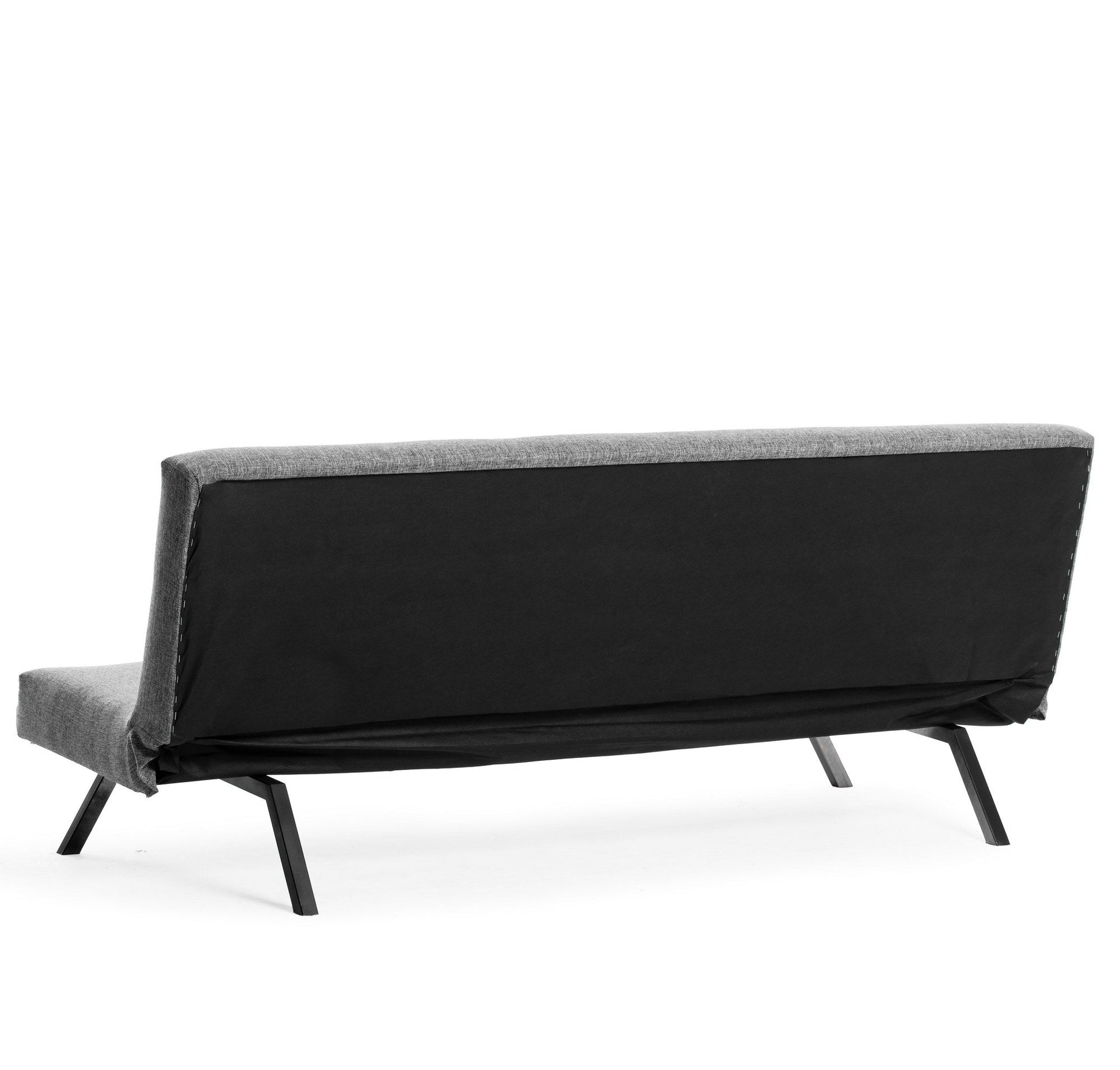 Sofá-Cama Zola de 3 Lugares com Estrutura Metálica – 180x102 cm – Cinzento Claro - Design Moderno