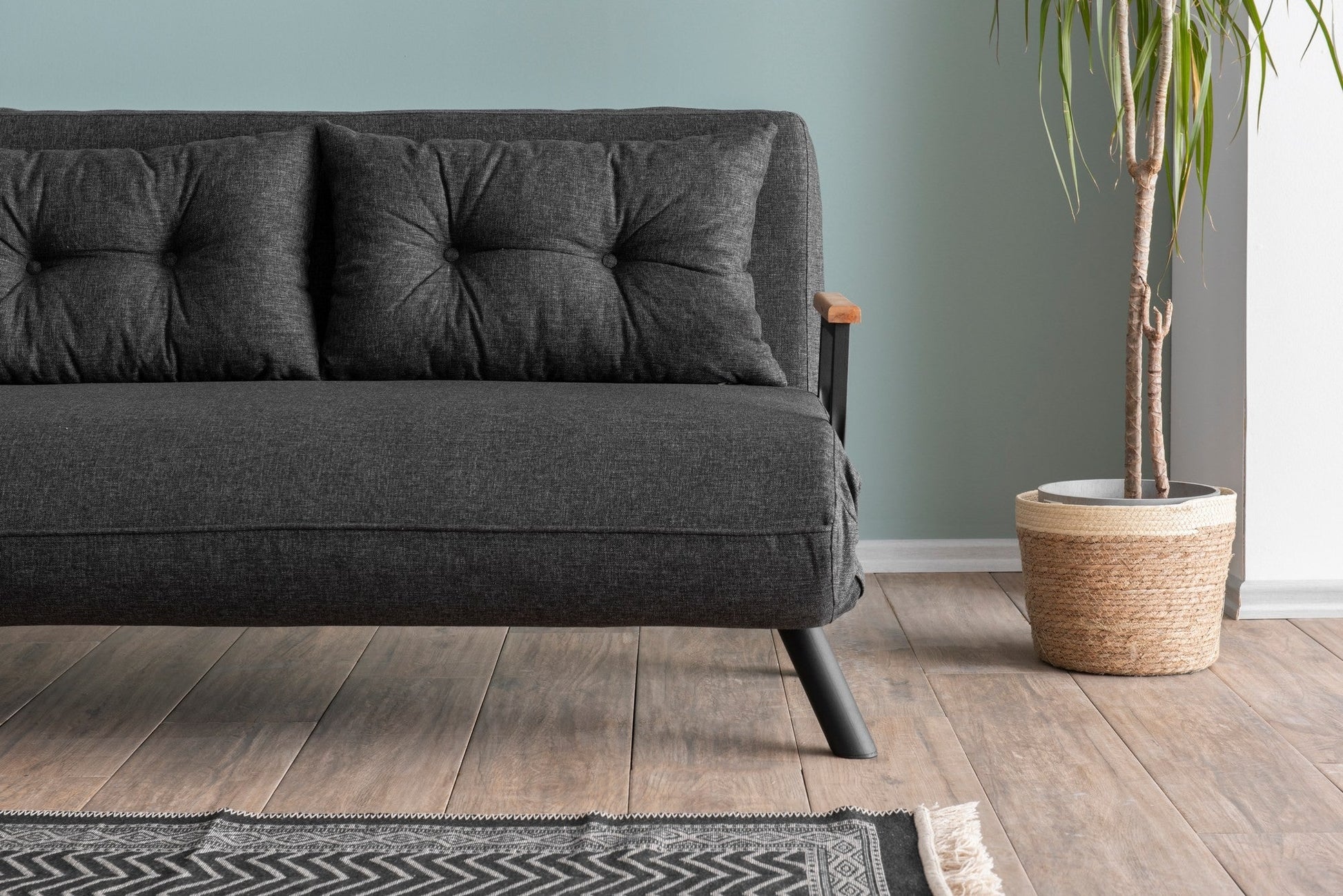 Sofá Cama "Versa" – Cinzento Escuro – 175x133 cm – Design Moderno e Versátil