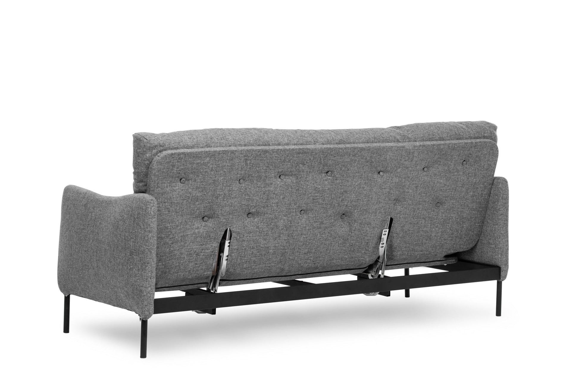 Sofá Cama "Renge" com Encosto Ajustável – Cinzento Claro - 3 Lugares – Design Moderno