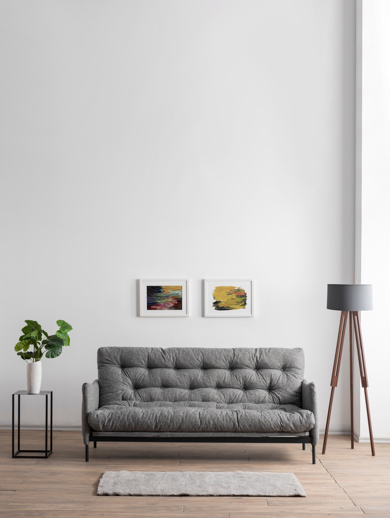 Sofá Cama "Renge" com Encosto Ajustável – Cinzento Claro - 3 Lugares – Design Moderno