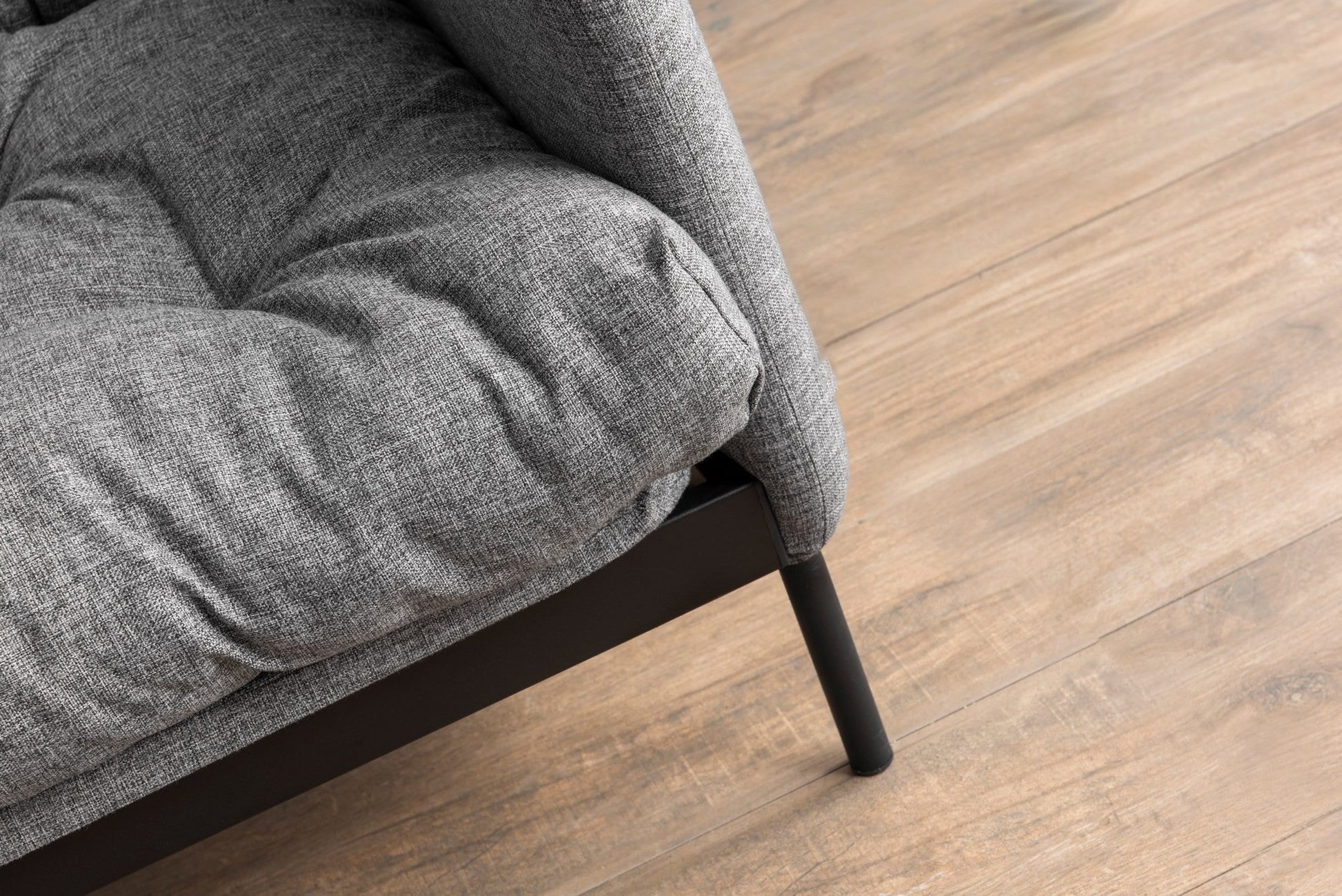 Sofá Cama "Renge" com Encosto Ajustável – Cinzento Claro - 3 Lugares – Design Moderno