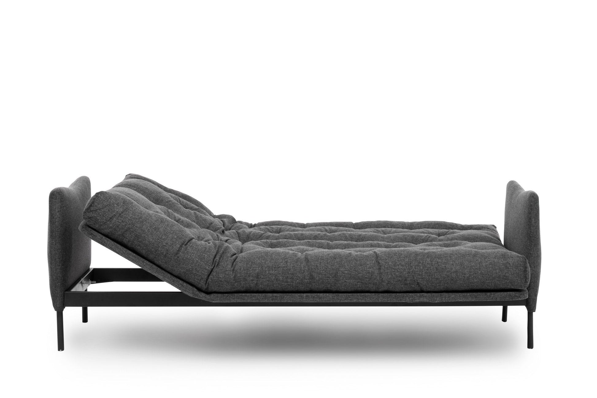 Sofá Cama "Renge" com Encosto Ajustável – Cinzento Escuro - 3 Lugares – Design Moderno