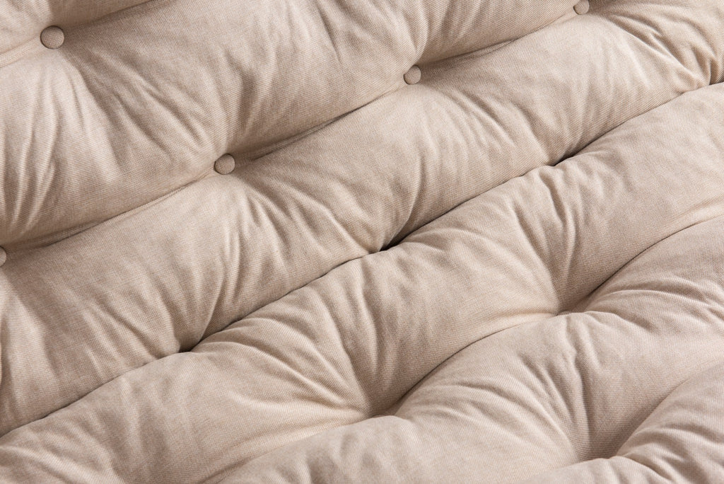 Sofá Cama "Renge" com Encosto Ajustável – Creme - 3 Lugares – Design Moderno